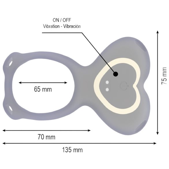 IBIZA - strap-on clitorisstimulator vibrator - zwart