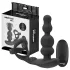Addicted Toys - anaal vibrator met draaiende kop en penisring - zwart