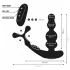 Addicted Toys - anaal vibrator met draaiende kop en penisring - zwart