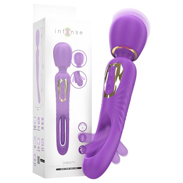 Intense Christy - clitoris vibrator met bewegende tong - paars