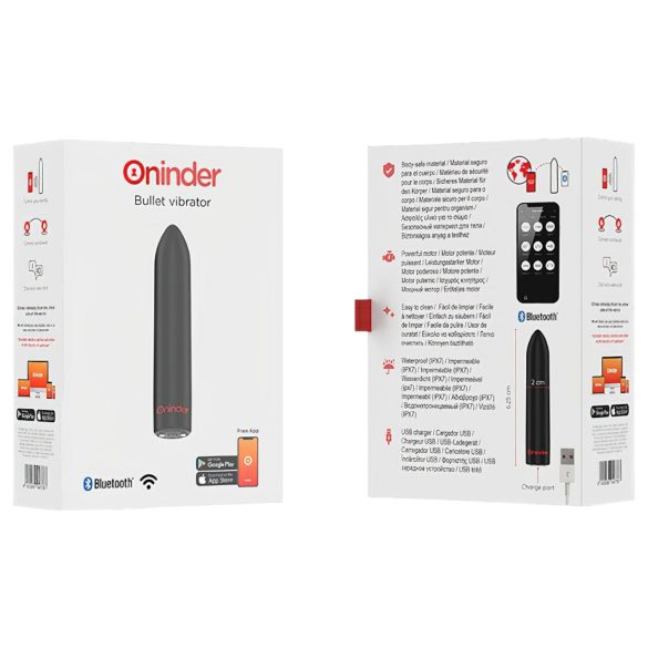 Oninder - mini vibrator met app-besturing - zwart