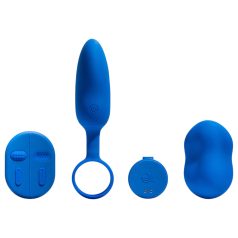   Platanomelón Mobi - oplaadbare, draadloze vibrator set - 2-delig (blauw)