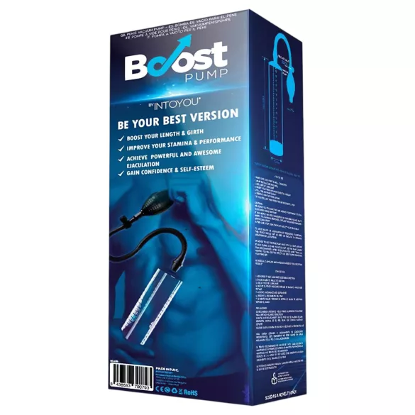 Boost PSX04 - handmatige penispomp met maatschaal (transparant) - 22 cm