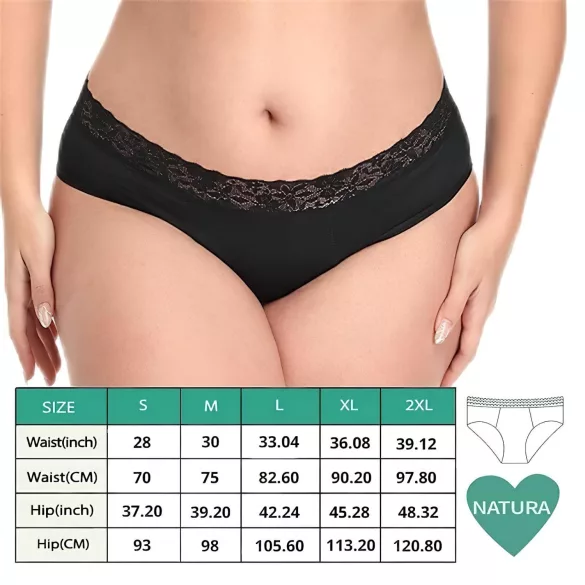 Adalet Natura Super - menstruatie onderbroek - zwart