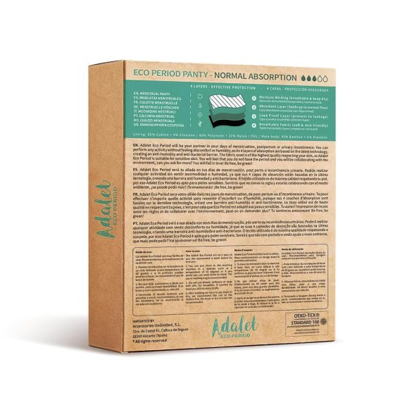 Adalet Flora Normal - menstruatie onderbroek - zwart - L