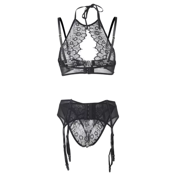 Adalet Evelyn - lingerie set 3-delig - kant - zwart - L/XL