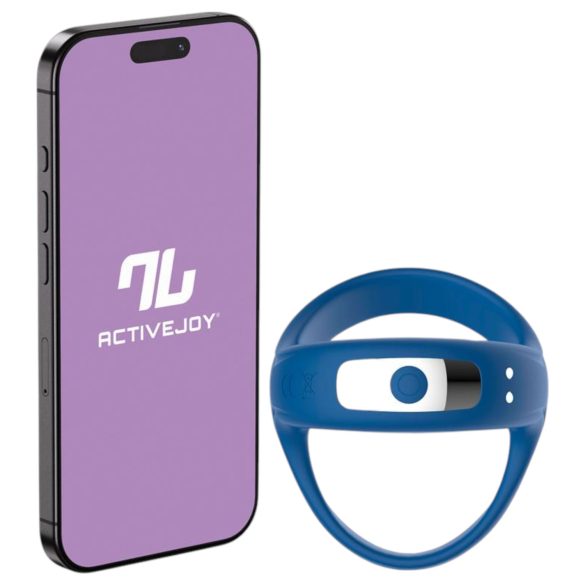 INTOYOU - slimme, vibrerende penis- en teelbalring (blauw)