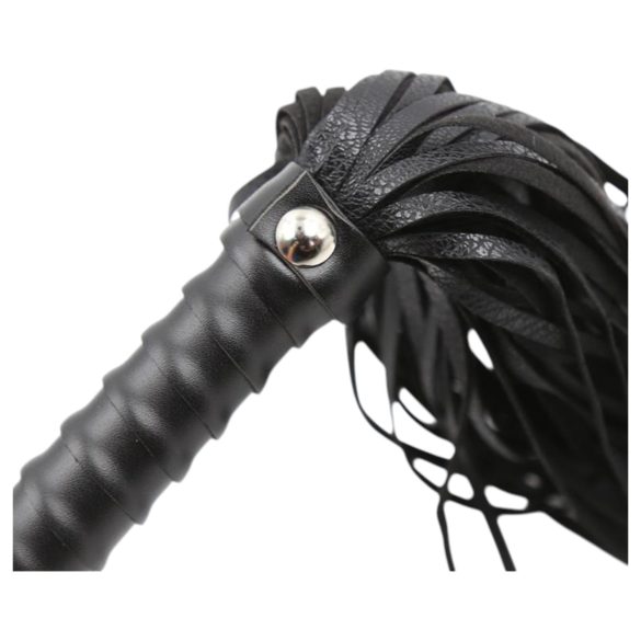 Latetobed - zweep met structuur - zwart - 48 cm