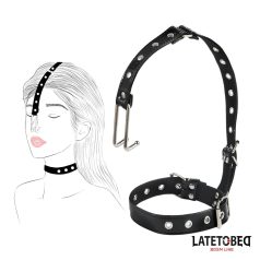Latetobed - halsband met neushaak (zwart)