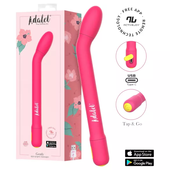 Adalet Gently - app-gestuurde G-spot- en prostaatvibrator (roze)