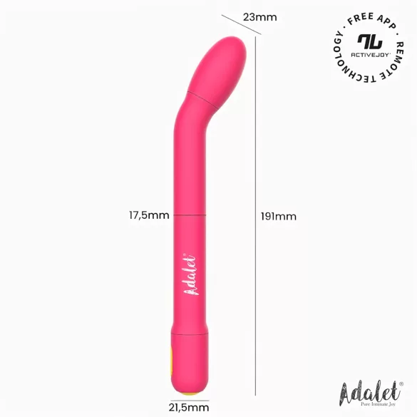 Adalet Gently - app-gestuurde G-spot- en prostaatvibrator (roze)