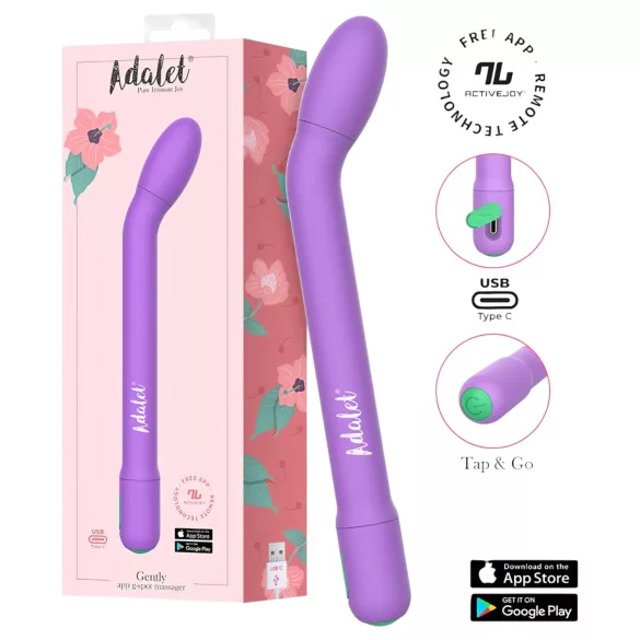 Adalet Gently - g-spot en prostaat vibrator - paars - oplaadbaar