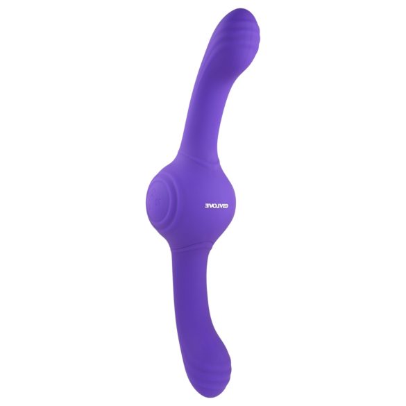 Evolved - dubbele vibrator met trilfunctie - oplaadbaar - paars