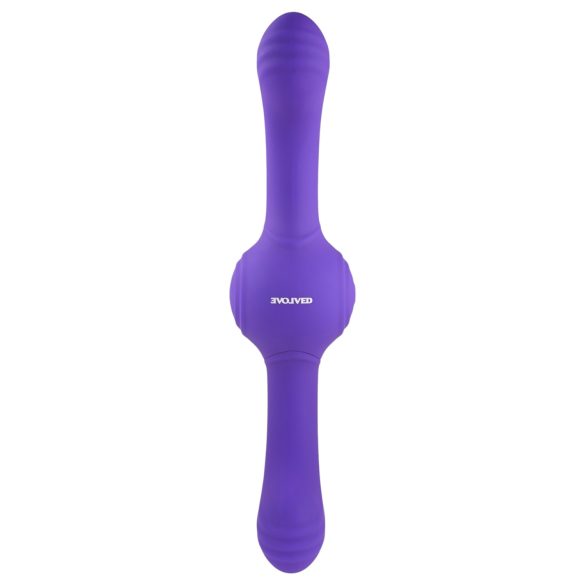 Evolved - dubbele vibrator met trilfunctie - oplaadbaar - paars