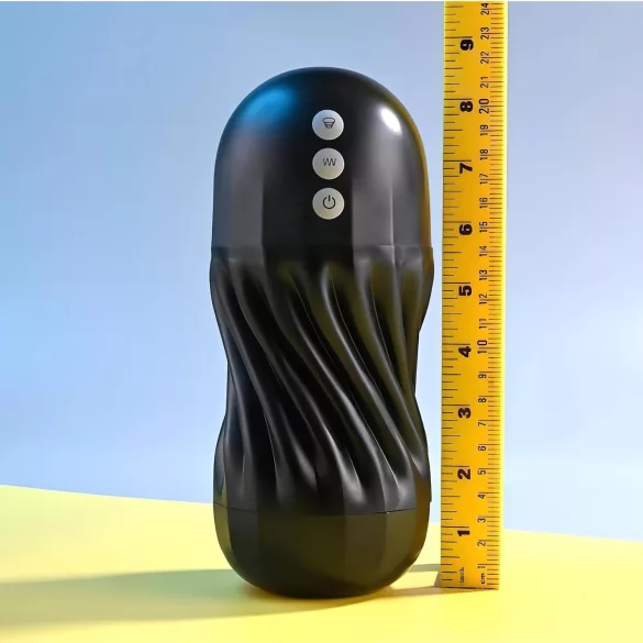 Playboy Solo Stroker - oplaadbare zuigende masturbator (zwart)