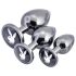 Playboy anaal plug set - 3-delig (zilver)