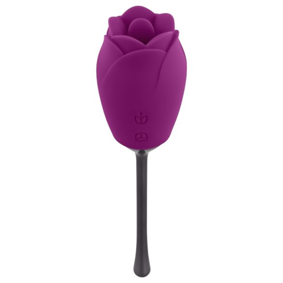 Playboy - vibrator met tong - oplaadbaar waterdicht - siliconen - paars