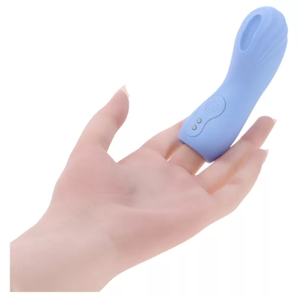 Evolved - vinger vibrator - getextureerd - blauw