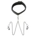 Sei Mio - halsband met tepelklemmen - zwart