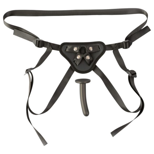 Sei Mio - strap-on dildo met harnas - 12,5 cm - zwart