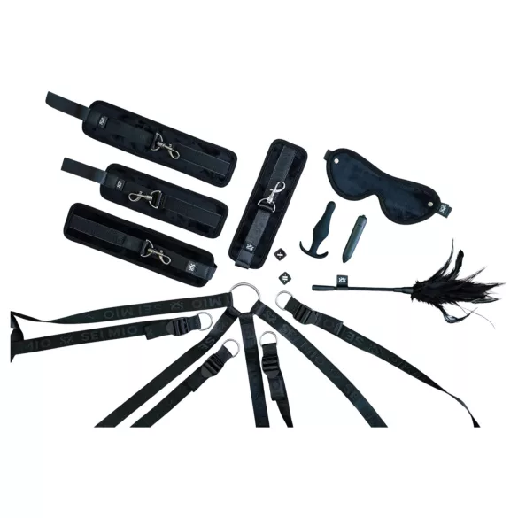Sei Mio - bed bondage set - verstelbaar - zwart
