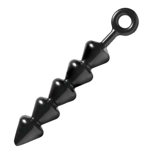 Spades - Zwarte anale dildo met kralen