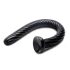 Hosed Spiral Anal Snake 19 - zuignap anaal dildo (zwart)