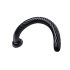 Hosed Spiral Anal Snake 19 - zuignap anaal dildo (zwart)