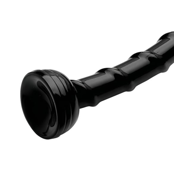 Hosed Swirl - anale dildo - dun en flexibel - zwart - 18 cm