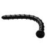 Gegolfde Anale Slang Dildo 18 - zwart