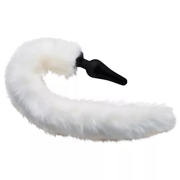 TAILZ - fox staart buttplug met diadeem - zwart/wit