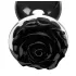 Booty Sparks Black Rose - aluminium anaal plug (zilver-zwart)