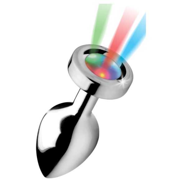 Booty Sparks - verlichte buttplug - medium (zilver)