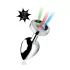 Booty Sparks - buttplug met licht - groot - zilver