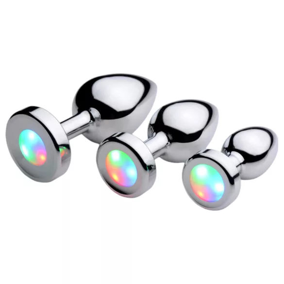 Booty Sparks - buttplug met licht - groot - zilver