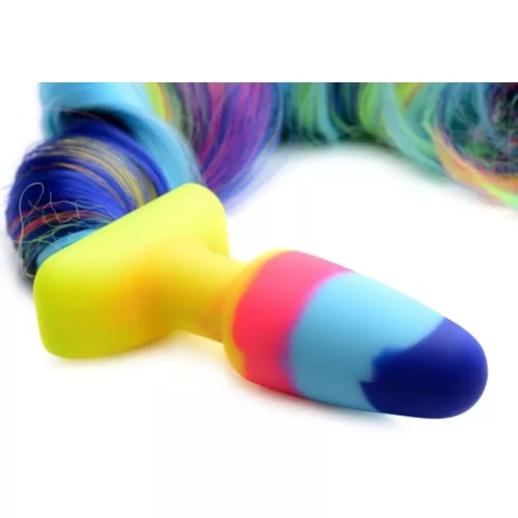 TAILZ - unicorn staart anaalplug - siliconen - regenboog