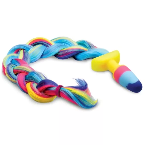 TAILZ - unicorn staart anaalplug - siliconen - regenboog