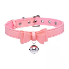   Master Series Golden Kitty - kattenhalsband met strik en belletje - roze