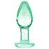 Booty Sparks Glow in the Dark L - glazen buttplug (transparant)