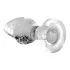 Booty Sparks Glow in the Dark L - glazen buttplug (transparant)