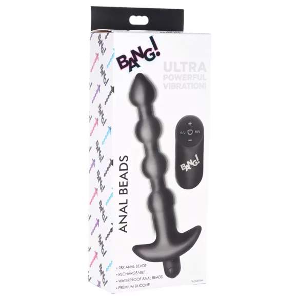 Bang! - Oplaadbare anale radio vibrator (zwart)