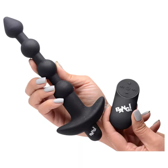 Bang! - Oplaadbare anale radio vibrator (zwart)