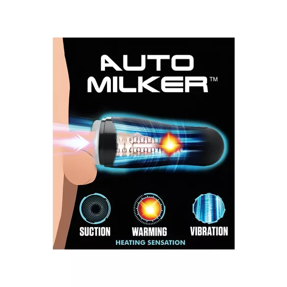 Lovebotz - automatische zuigmasturbator - waterdicht, trilfunctie - zwart