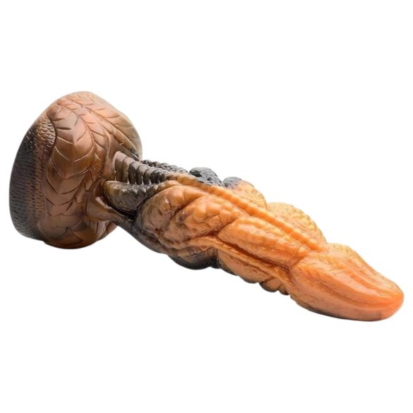 Creature Cocks Ravager - siliconen dildo met textuur - 20cm - oranje