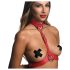 Strak - halsband harnas (rood) - M/L