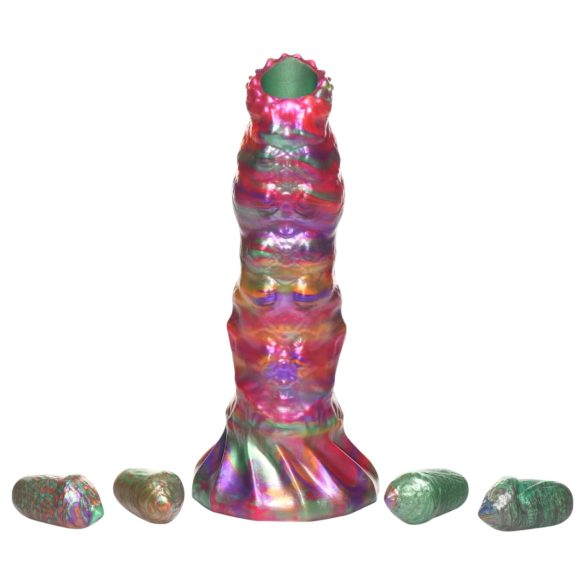 Creature Cocks Larva - ovipositor dildo - alien - siliconen - regenboog