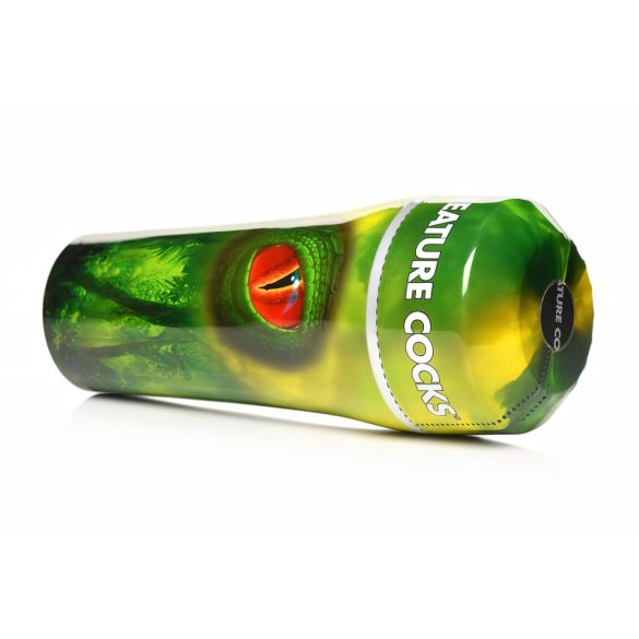 Creature Cocks Raptor - reptiel kunstvagina in hoes (zwart-groen)