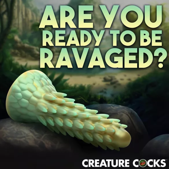 Creature Cocks Stegosaurus - dildo - siliconen - 20cm - groen