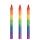 XR Brands - BDSM speellkaarsen - regenboog (3 stuks)