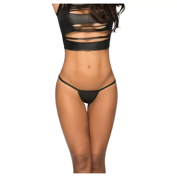 Mapalé - micro string slip - glanzend - zwart - M/L